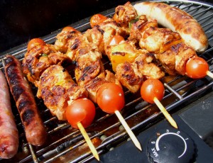 brochettes au barbecue