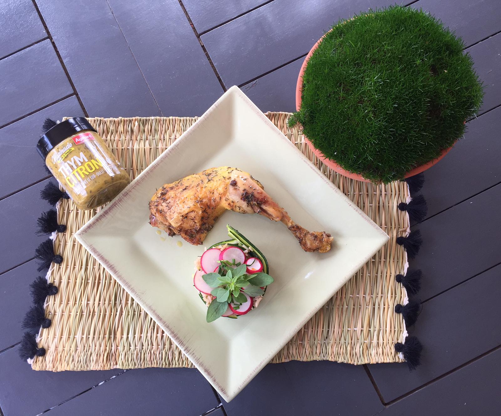 poulet mariné thym citron